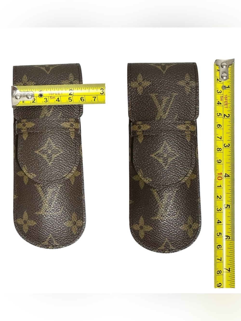 Louis Vuitton 1995 Monogram Leather & Tan Suede Eyeglasses Sunglasses Case - Picture 9 of 11